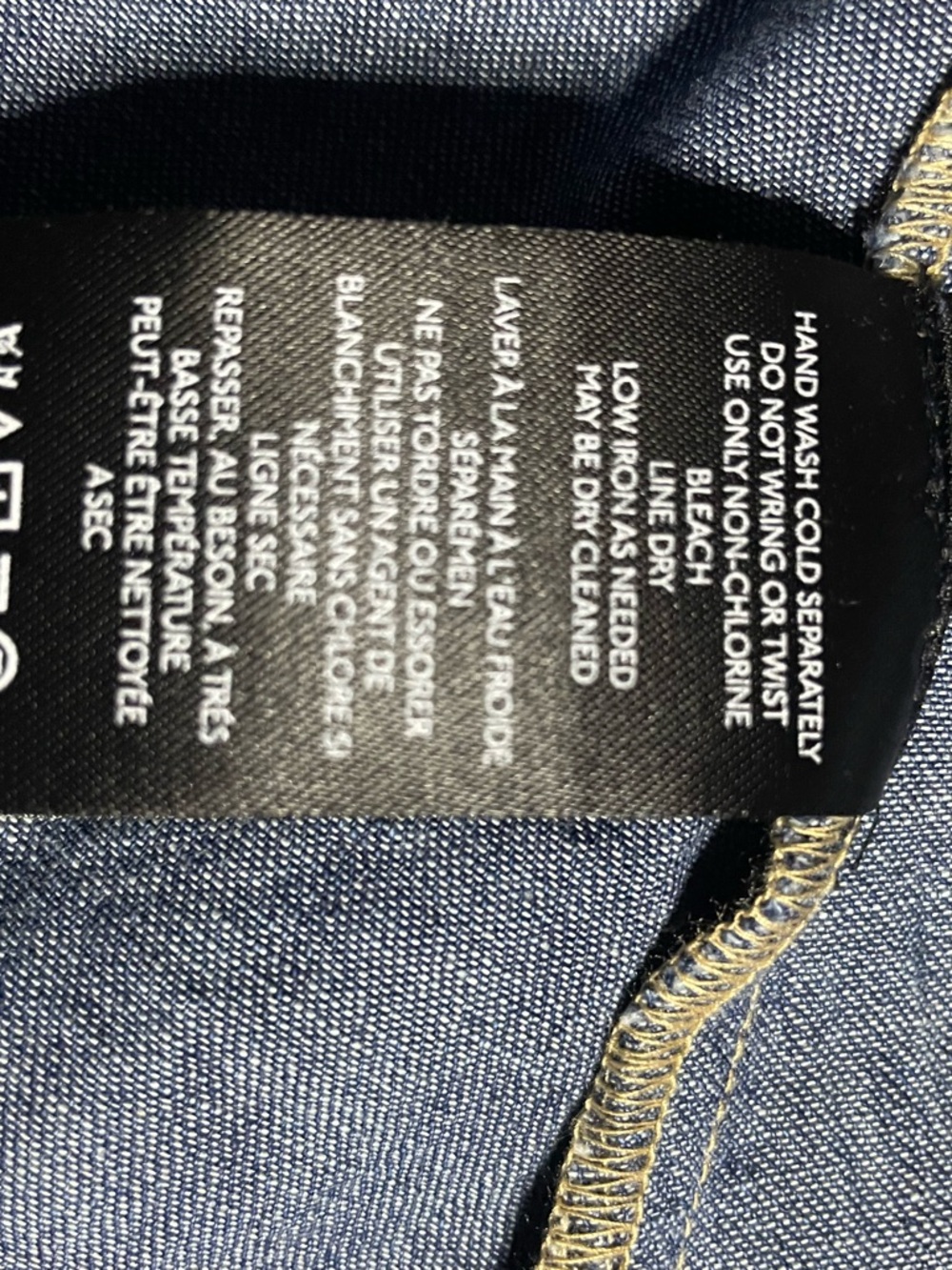 Pilcro The Linden Denim Blouse Top Size XL - Picture 6 of 7